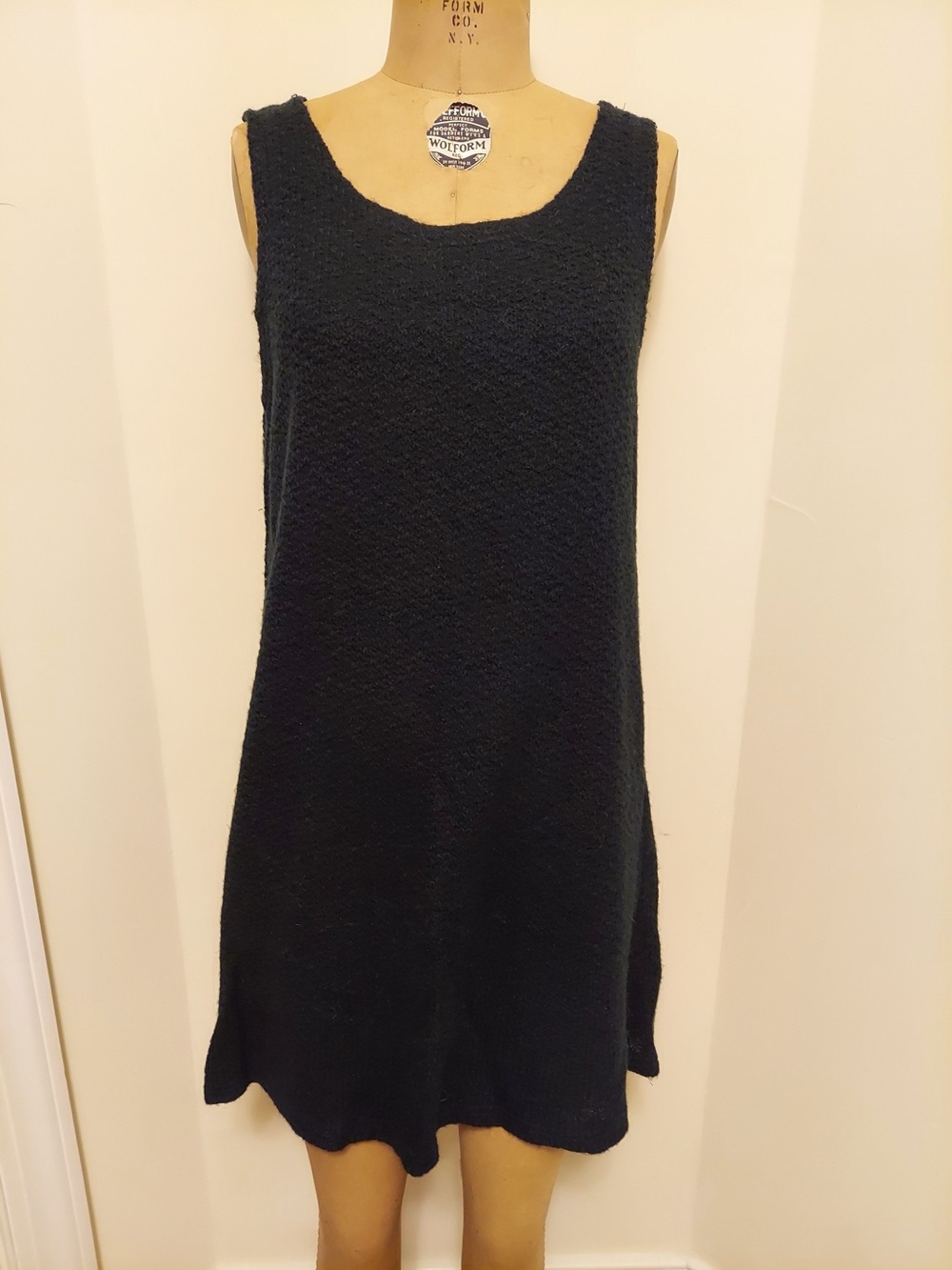 Ya Los Angeles Black Textured Sleeveless Shift
